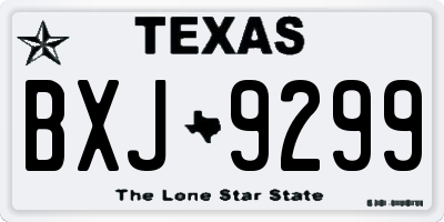 TX license plate BXJ9299
