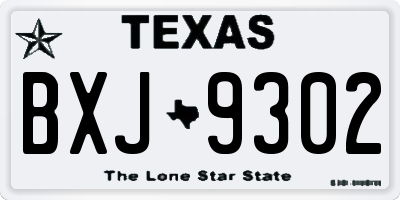 TX license plate BXJ9302