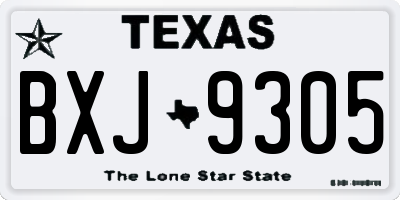 TX license plate BXJ9305