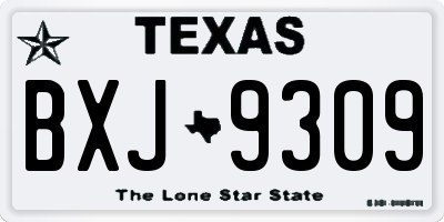 TX license plate BXJ9309