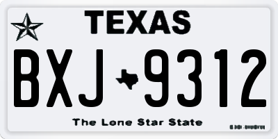 TX license plate BXJ9312