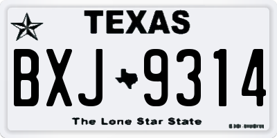 TX license plate BXJ9314