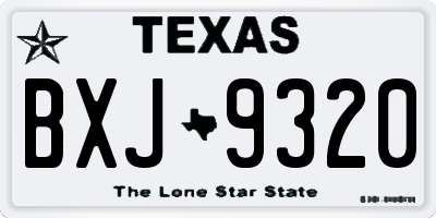 TX license plate BXJ9320