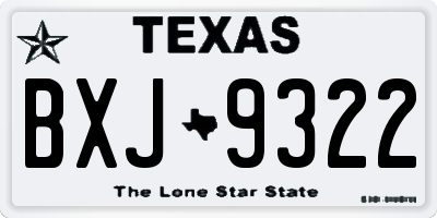 TX license plate BXJ9322