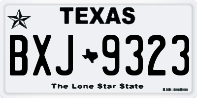 TX license plate BXJ9323