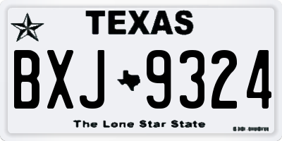 TX license plate BXJ9324