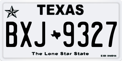 TX license plate BXJ9327