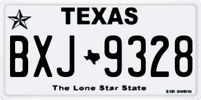 TX license plate BXJ9328