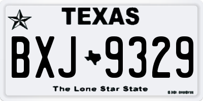 TX license plate BXJ9329