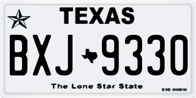 TX license plate BXJ9330