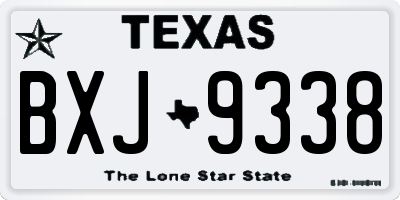 TX license plate BXJ9338