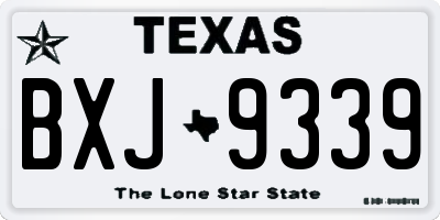TX license plate BXJ9339
