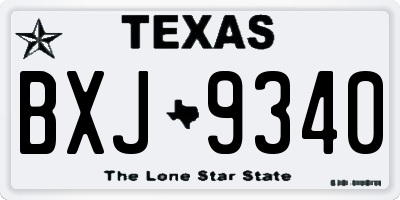 TX license plate BXJ9340