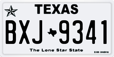 TX license plate BXJ9341