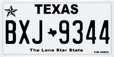 TX license plate BXJ9344
