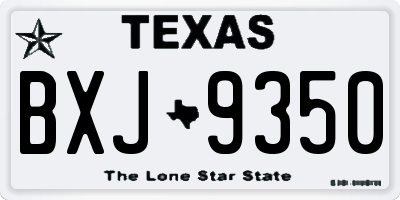 TX license plate BXJ9350