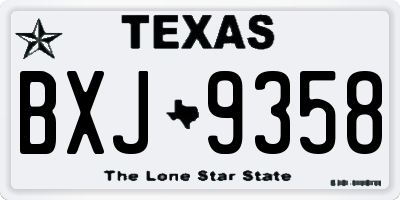 TX license plate BXJ9358