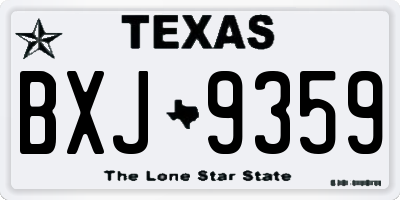 TX license plate BXJ9359