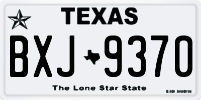 TX license plate BXJ9370