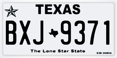 TX license plate BXJ9371