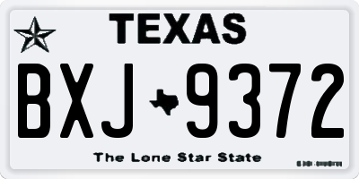TX license plate BXJ9372