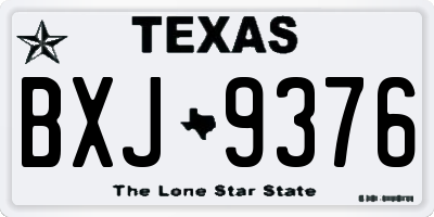 TX license plate BXJ9376