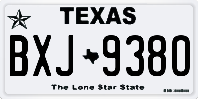 TX license plate BXJ9380