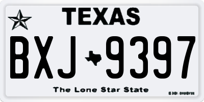TX license plate BXJ9397