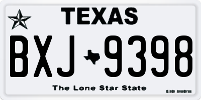 TX license plate BXJ9398
