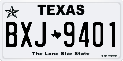 TX license plate BXJ9401