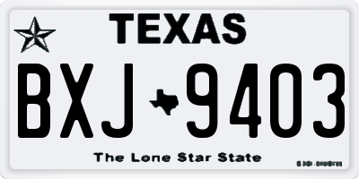TX license plate BXJ9403