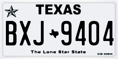TX license plate BXJ9404