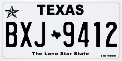 TX license plate BXJ9412