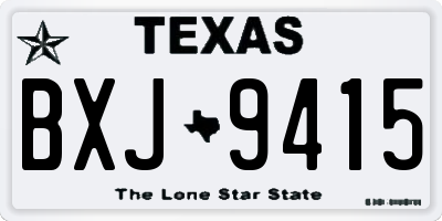TX license plate BXJ9415