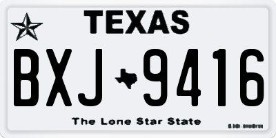 TX license plate BXJ9416