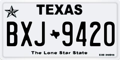 TX license plate BXJ9420