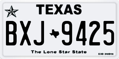 TX license plate BXJ9425