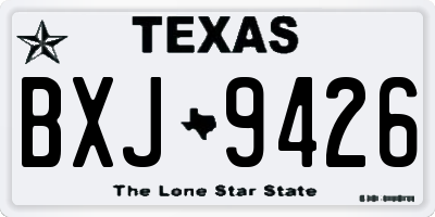 TX license plate BXJ9426