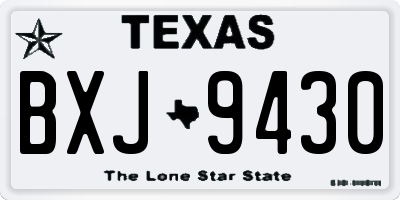 TX license plate BXJ9430