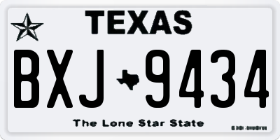 TX license plate BXJ9434