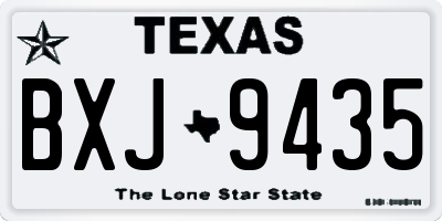 TX license plate BXJ9435