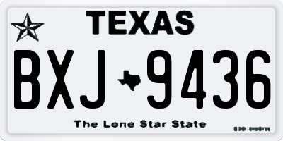 TX license plate BXJ9436