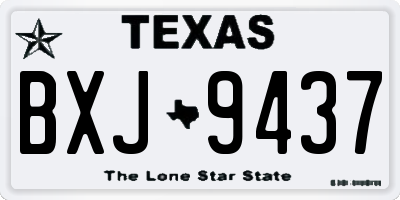 TX license plate BXJ9437