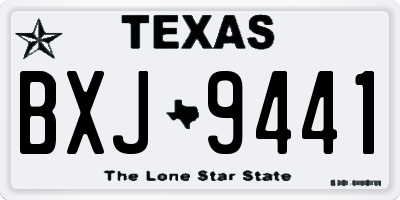 TX license plate BXJ9441