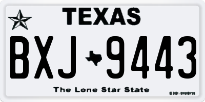 TX license plate BXJ9443