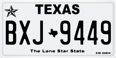 TX license plate BXJ9449