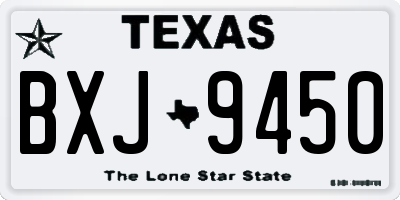 TX license plate BXJ9450