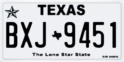 TX license plate BXJ9451