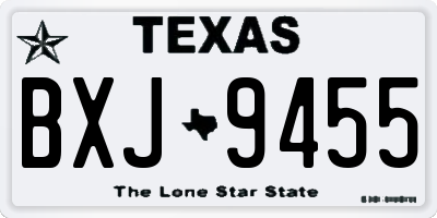 TX license plate BXJ9455