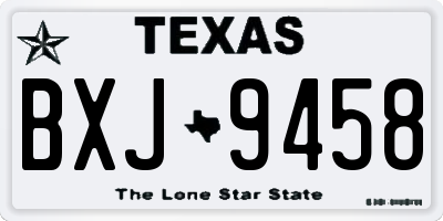 TX license plate BXJ9458